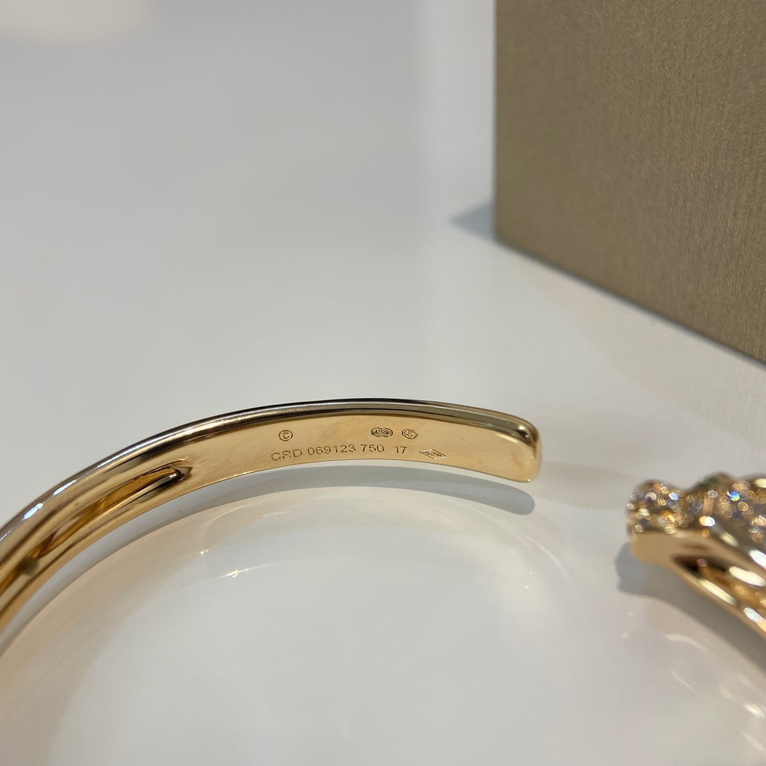 [Luxe Jewelry]PANTHERE GOLD DIAMOND OPEN BRACELET