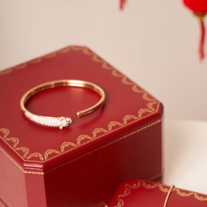 [Luxe Jewelry]PANTHERE ROSE GOLD DIAMOND OPEN BRACELET