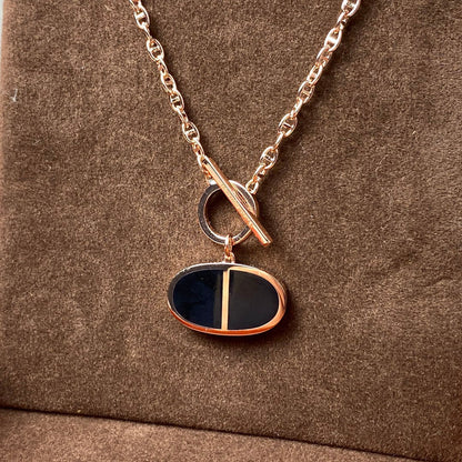 [Luxe Jewelry]CHAINE VERSO BLACK CERAMIC NECKLACE