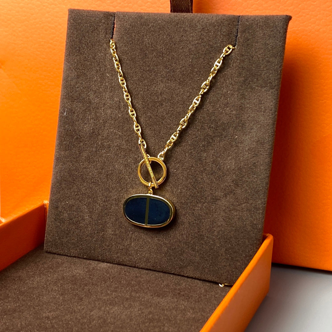 [Luxe Jewelry]CHAINE VERSO BLACK CERAMIC NECKLACE