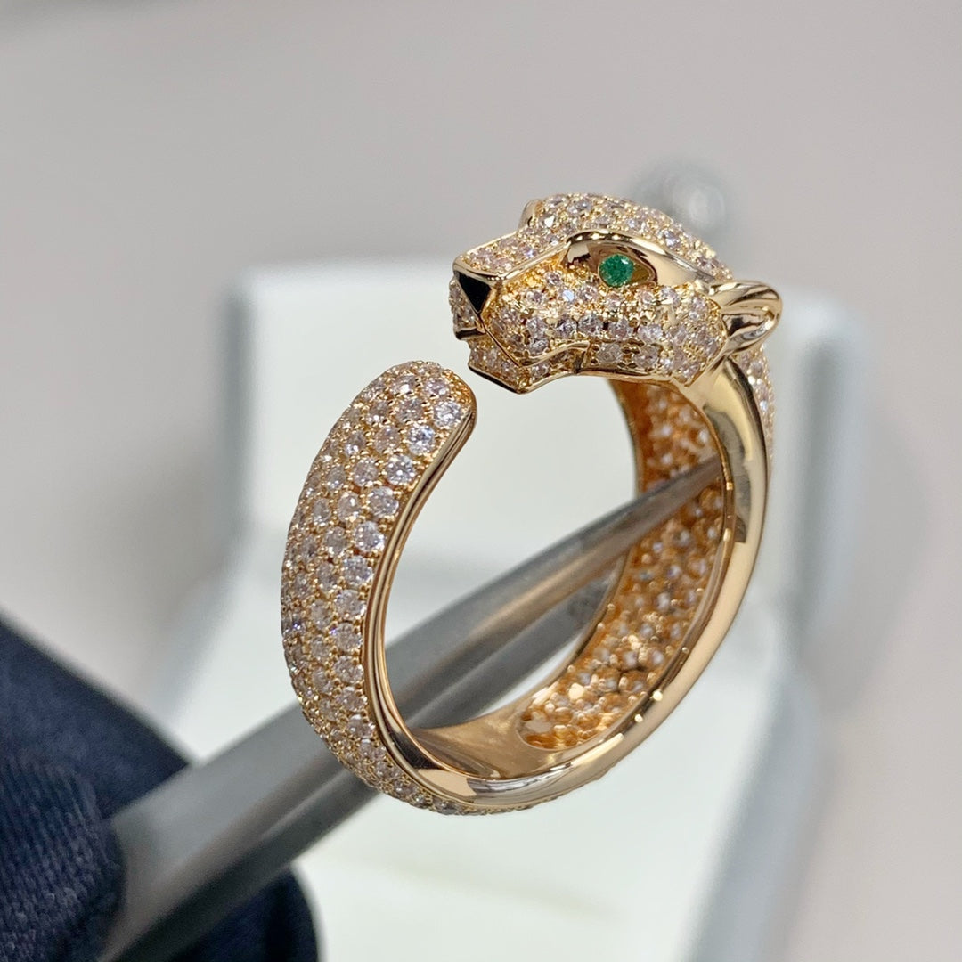 [Luxe Jewelry]PANTHERE PINK GOLD DIAMOND RING