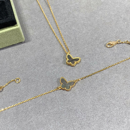 [Bijoux de luxe] Bracelet papillon en nacre foncée