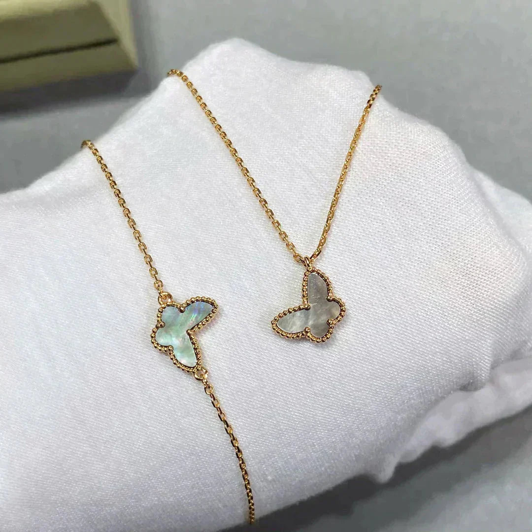 [Bijoux de luxe] Bracelet papillon en nacre foncée