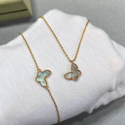 [Bijoux de luxe] Bracelet papillon en nacre foncée