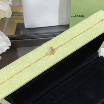 [Bijoux de luxe] Bracelet papillon en nacre foncée