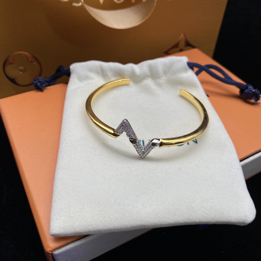 [Bijoux de luxe] BRACELET OUVERT EN OR DIAMANT VOLTE UPITE DOWN