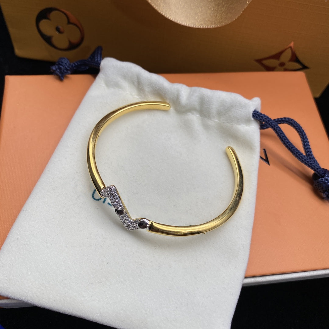 [Bijoux de luxe] BRACELET OUVERT EN OR DIAMANT VOLTE UPITE DOWN