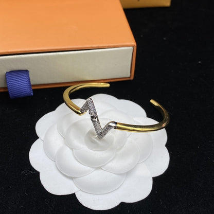 [Bijoux de luxe] BRACELET OUVERT EN OR DIAMANT VOLTE UPITE DOWN