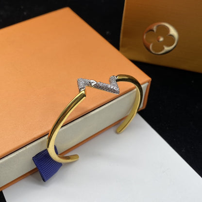 [Bijoux de luxe] BRACELET OUVERT EN OR DIAMANT VOLTE UPITE DOWN