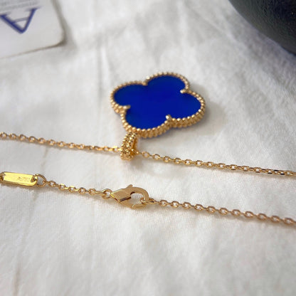 [Luxe Jewelry]CLOVER 25MM NECKLACE TURQUOISE ROSE GOLD