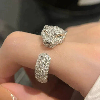 [Bijoux de luxe] BAGUE PANTHERE 5,5 MM TOUT DIAMANT