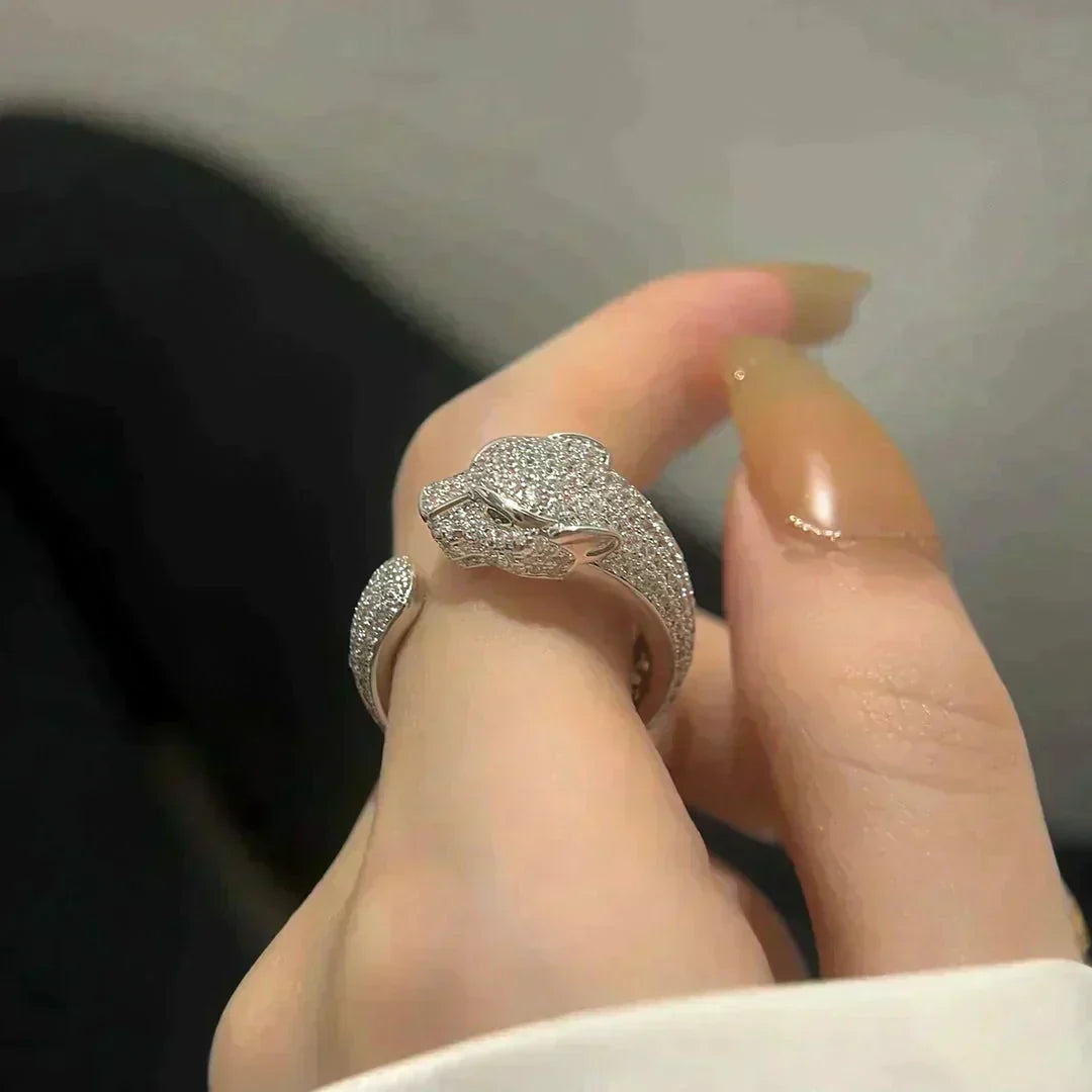 [Bijoux de luxe] BAGUE PANTHERE 5,5 MM TOUT DIAMANT