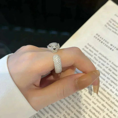 [Bijoux de luxe] BAGUE PANTHERE 5,5 MM TOUT DIAMANT