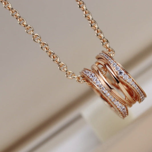 [Luxe Jewelry]ZERO 1 PINK GOLD NECKLACE