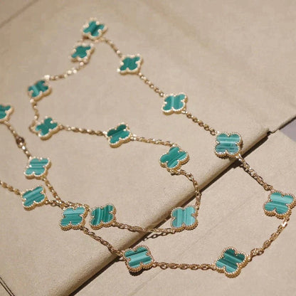 [Bijoux de luxe] TRÈFLE 20 MOTIFS MALACHITE OR