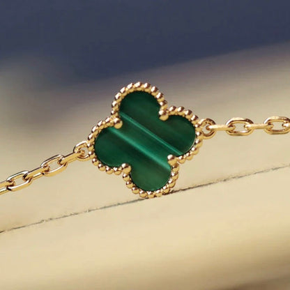 [Bijoux de luxe]Collier diamant malachite à 20 motifs Clover