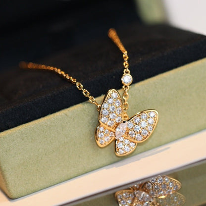 [Luxe Jewelry]BUTTERFLY DIAMOND NECKLACE