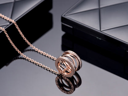 [Bijoux de luxe] Collier ouvert en or rose et diamants ZERO 1