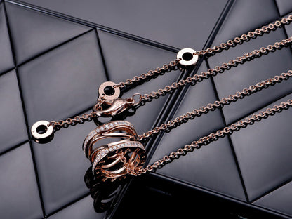 [Bijoux de luxe] Collier ouvert en or rose et diamants ZERO 1