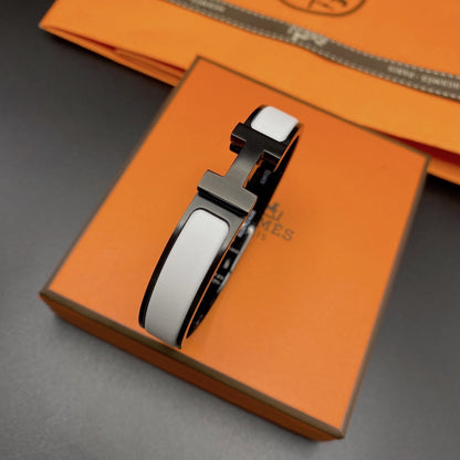 [Luxe Jewelry]H BRACELET 12MM BLACK WHITE CERAMIC