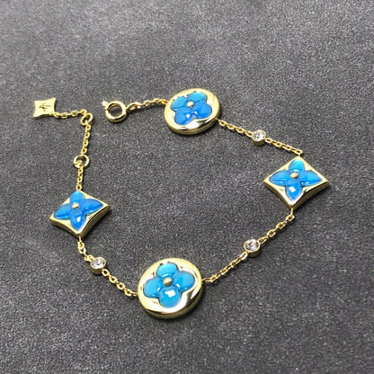 [Luxe Jewelry]STAR AND SUN TURQUOISE 4 MOTIFS 3 DIAMONDS