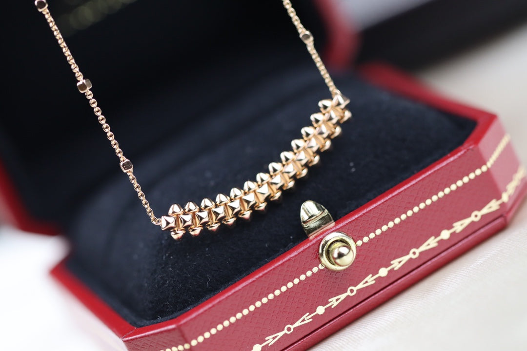 [Luxe Jewelry]CLASH PINK GOLD NECKLACE