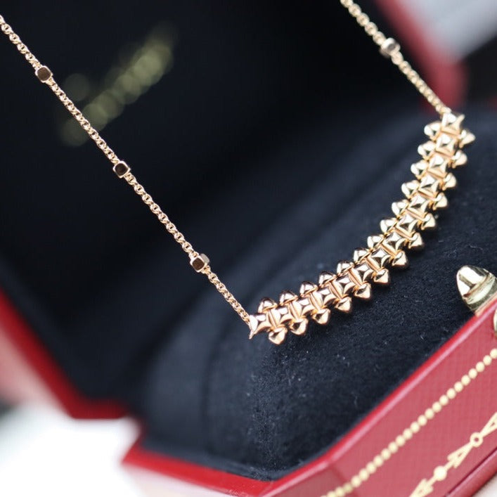 [Luxe Jewelry]CLASH PINK GOLD NECKLACE