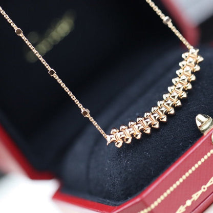 [Luxe Jewelry]CLASH PINK GOLD NECKLACE
