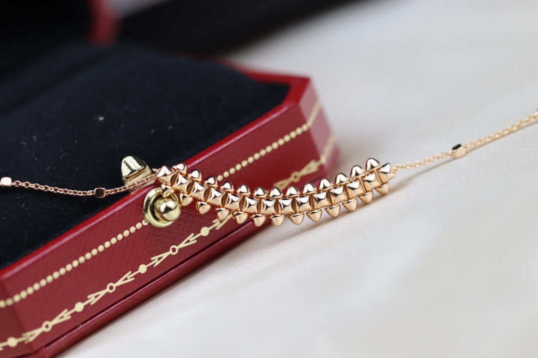 [Luxe Jewelry]CLASH PINK GOLD NECKLACE
