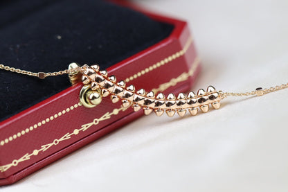 [Luxe Jewelry]CLASH PINK GOLD NECKLACE