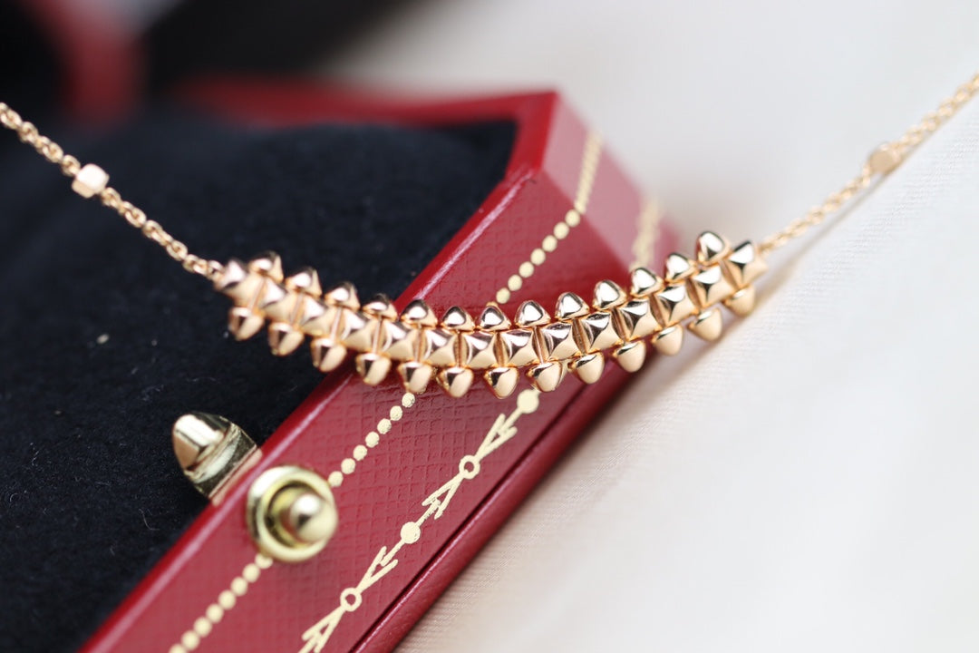 [Luxe Jewelry]CLASH PINK GOLD NECKLACE