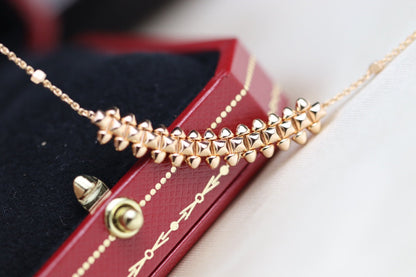 [Luxe Jewelry]CLASH PINK GOLD NECKLACE