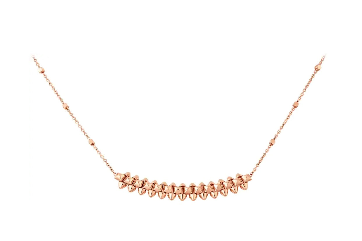 [Luxe Jewelry]CLASH PINK GOLD NECKLACE