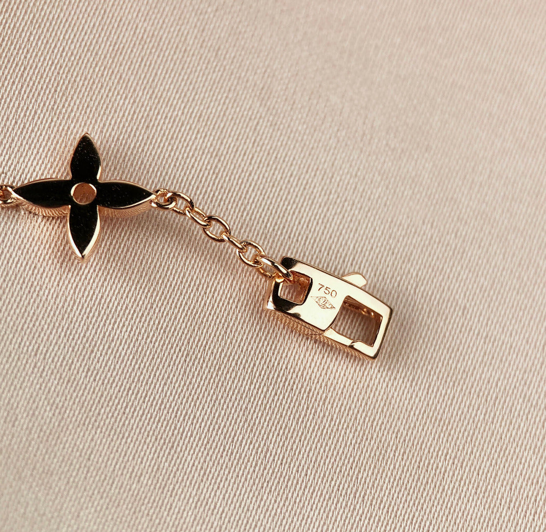 [Luxe Jewelry]STAR AND SUN 7 MOTIFS GOLD BRACELET