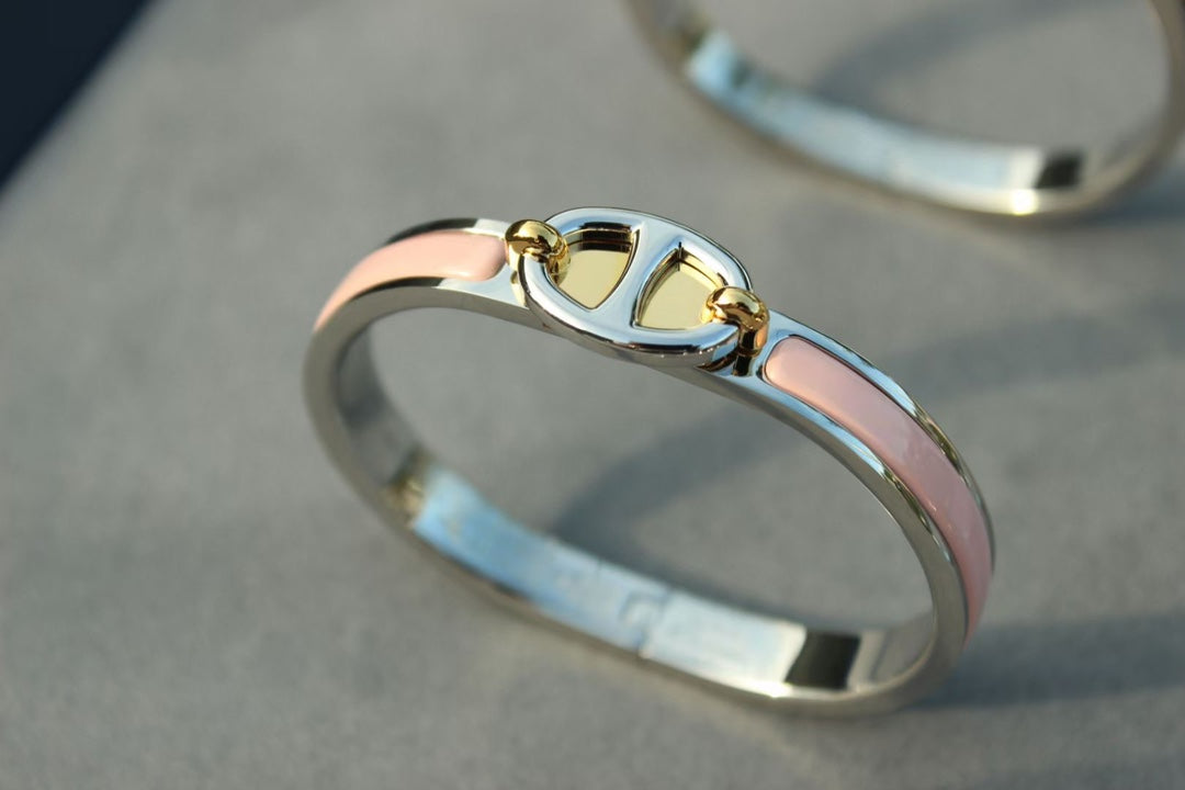 [Bijoux de luxe]BRACELET CLIC CHAINE ARGENT