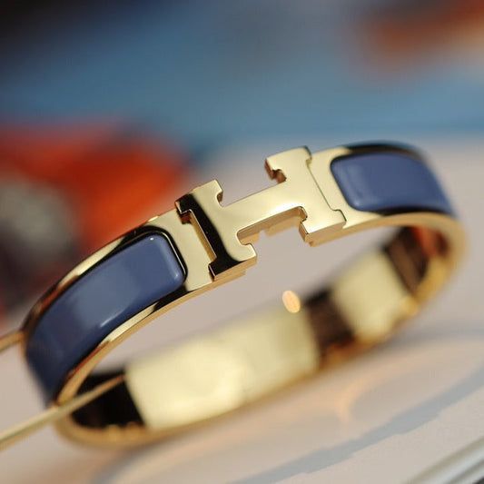 [Bijoux de luxe] Bracelet H 12 mm bleu gris