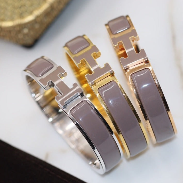 [Bijoux de luxe] Bracelet H 12 mm marron
