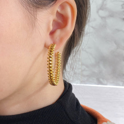 [Luxe Jewelry]CLASH HOOP EARRINGS
