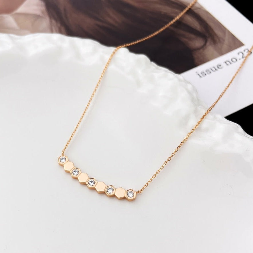 [Luxe Jewelry]BEE MY LOVE DIAMOND NECKLACE