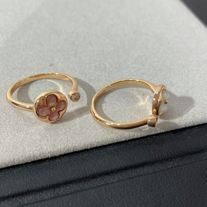 [Luxe Jewelry]SUN 1 DIAMOND PINK MOP RING