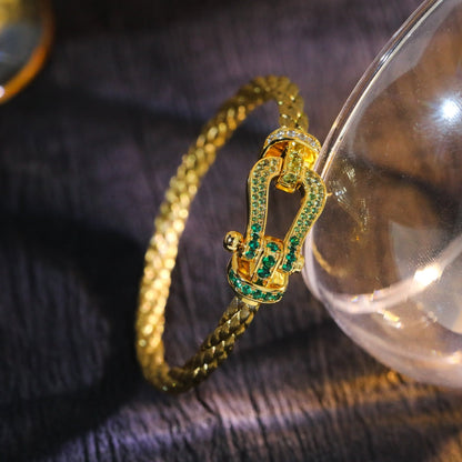 [Bijoux de luxe] FORCE 10 OR VERT PAVÉ DIAMANTS