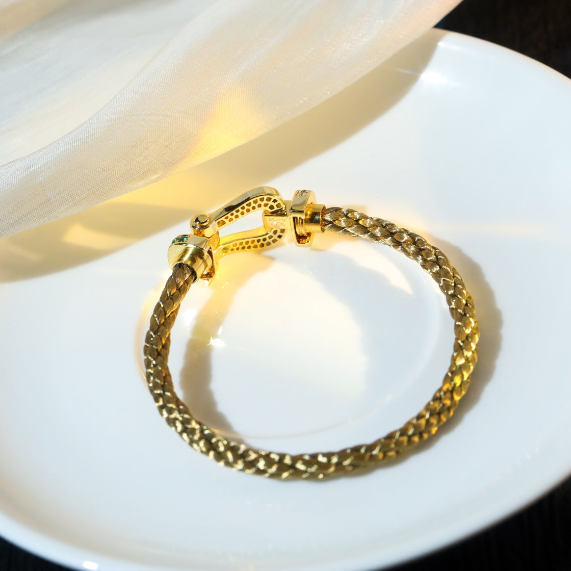 [Bijoux de luxe] FORCE 10 OR VERT PAVÉ DIAMANTS