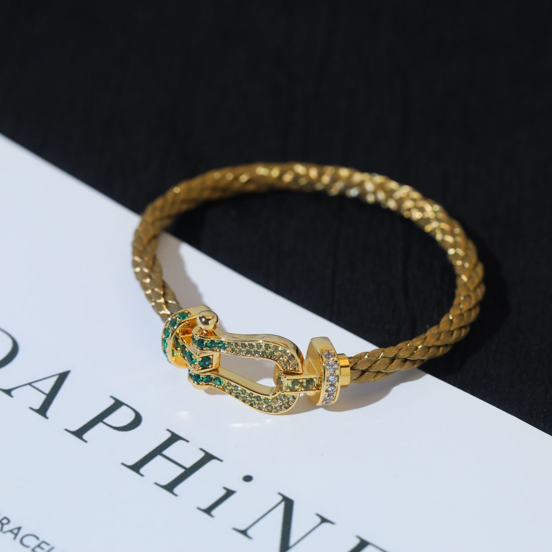 [Bijoux de luxe] FORCE 10 OR VERT PAVÉ DIAMANTS