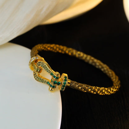 [Bijoux de luxe] FORCE 10 OR VERT PAVÉ DIAMANTS