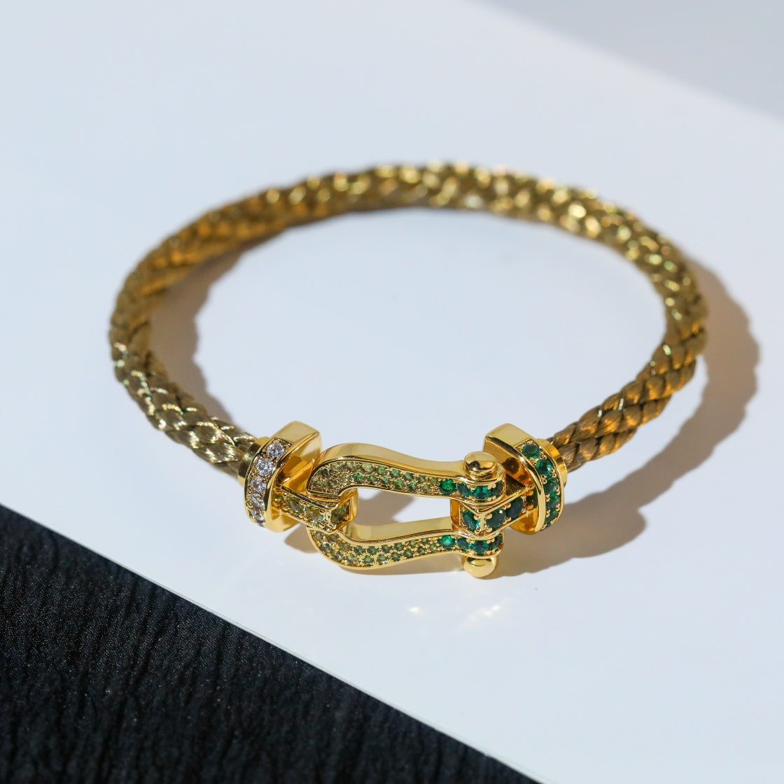 [Bijoux de luxe] FORCE 10 OR VERT PAVÉ DIAMANTS