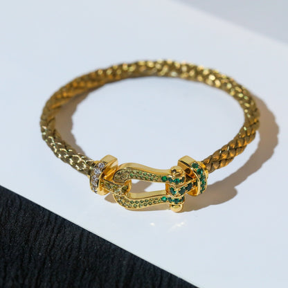 [Bijoux de luxe] FORCE 10 OR VERT PAVÉ DIAMANTS