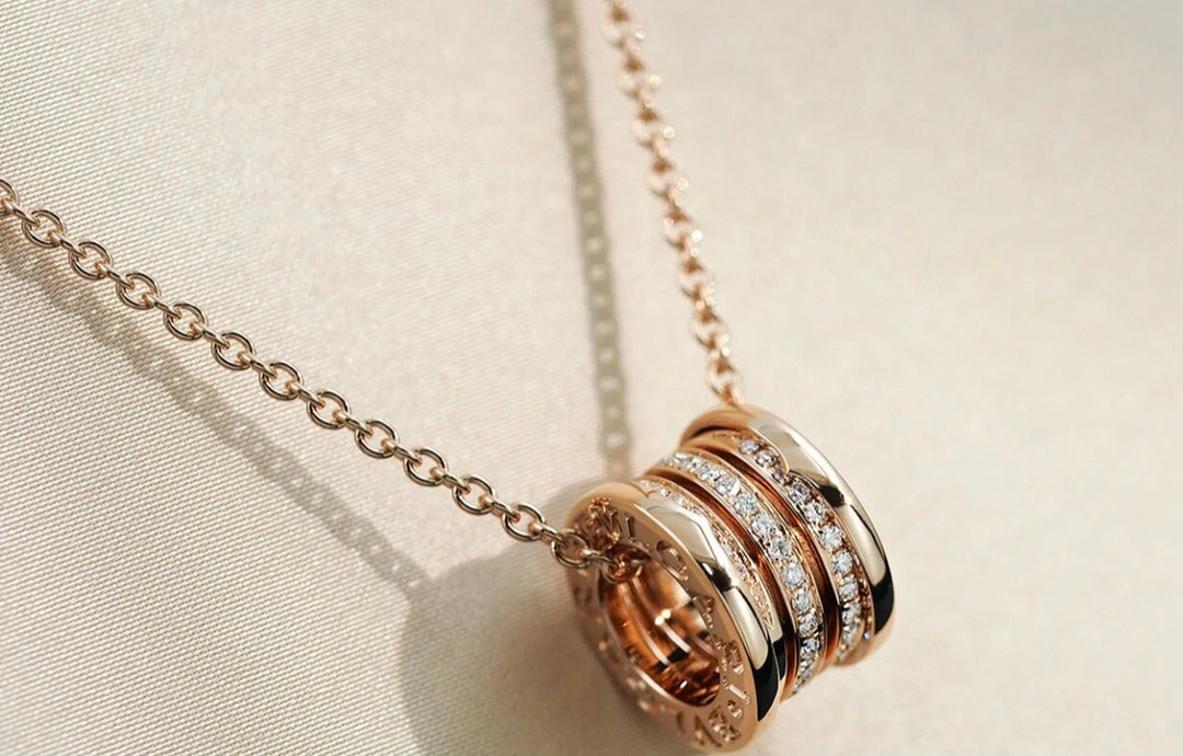 [Luxe Jewelry]ZERO 1 PINK GOLD DIAMOND NECKLACE