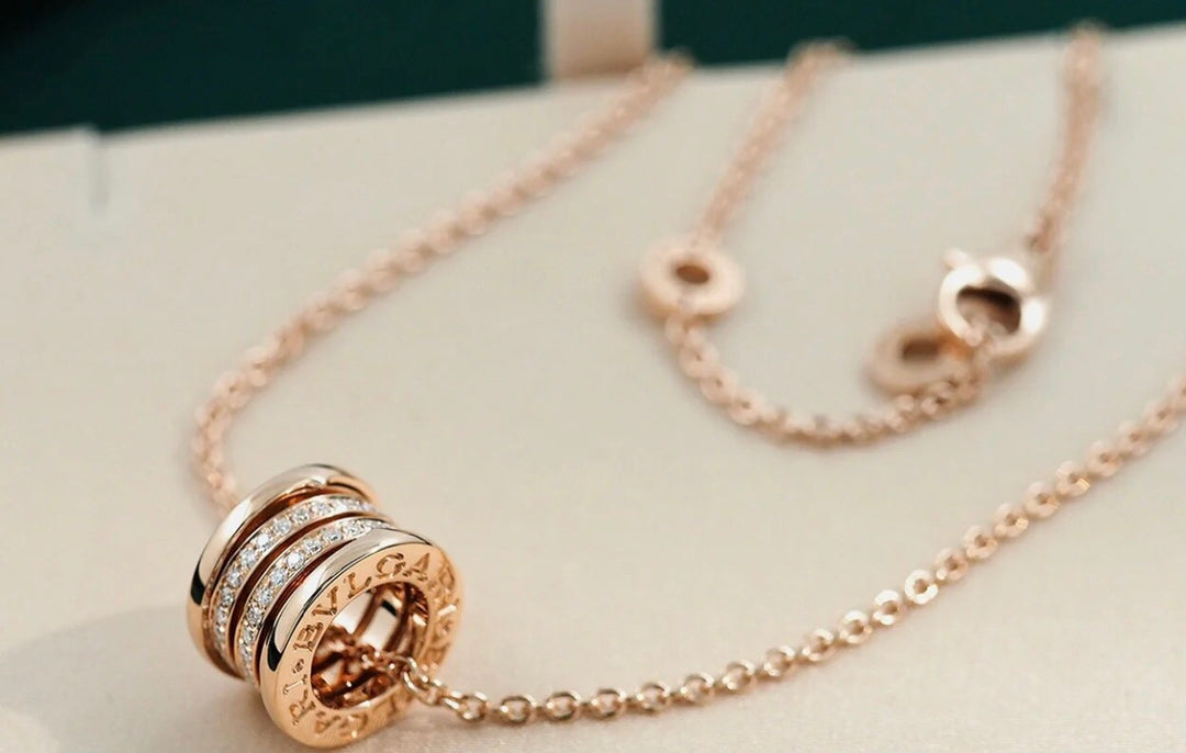 [Luxe Jewelry]ZERO 1 PINK GOLD DIAMOND NECKLACE