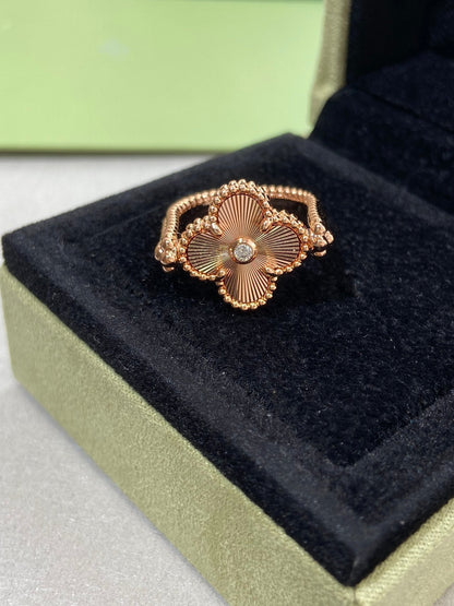 [Luxe Jewelry]CLOVER RIVERSIBLE ROSE GOLD RING