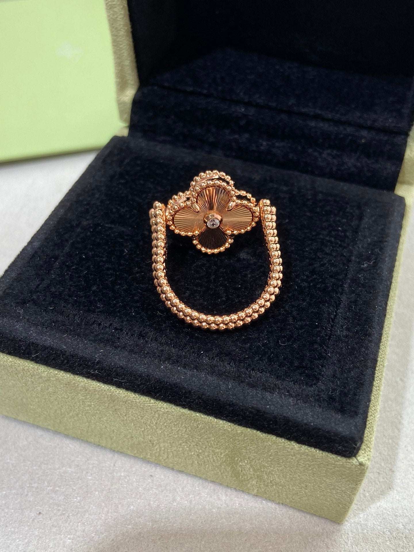 [Luxe Jewelry]CLOVER RIVERSIBLE ROSE GOLD RING